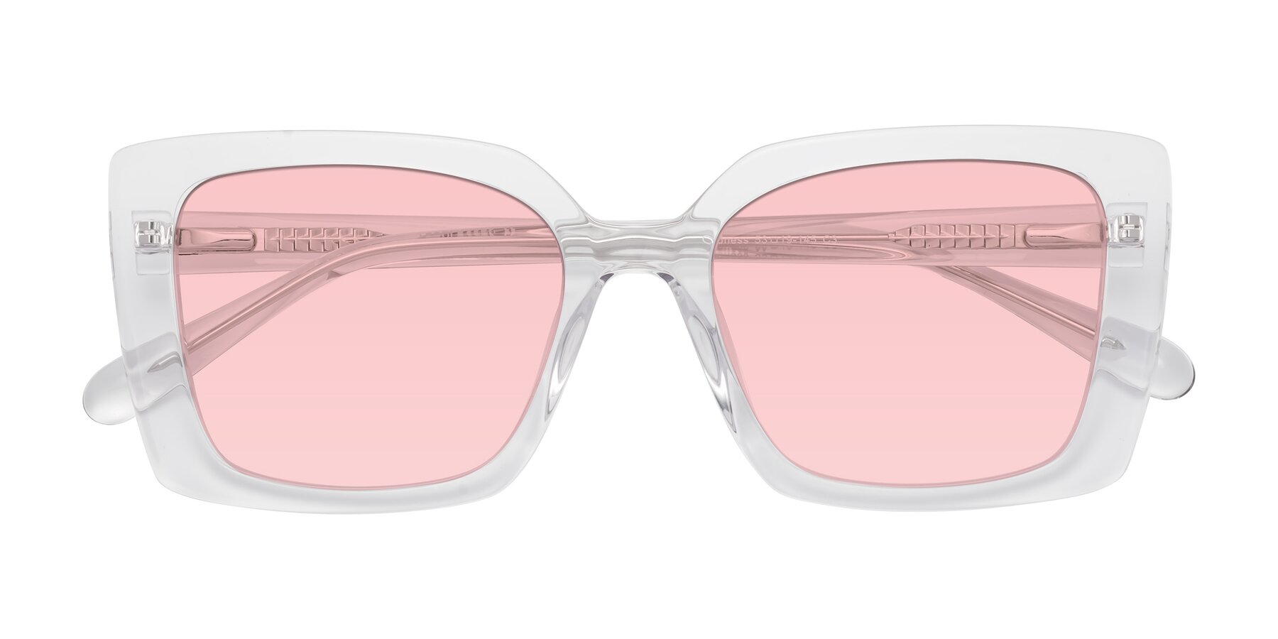 Folded Front of Godness in Clear with Light Garnet Tinted Lenses