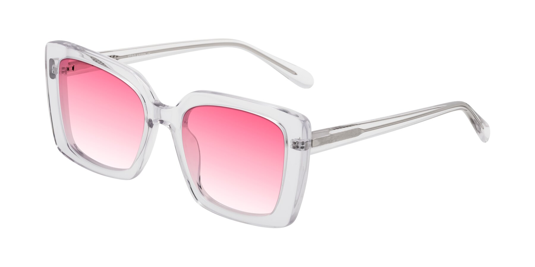 Angle of Godness in Clear with Pink Gradient Lenses