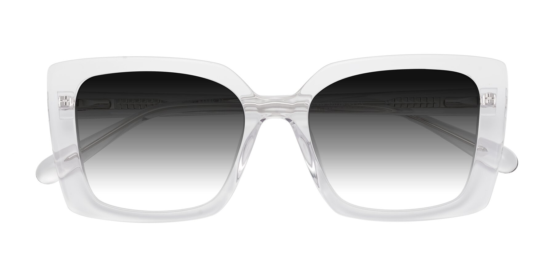 Folded Front of Godness in Clear with Gray Gradient Lenses