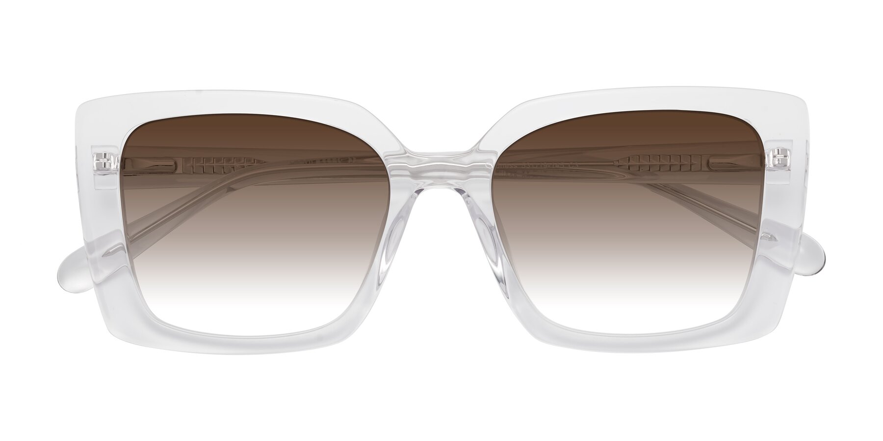 Folded Front of Godness in Clear with Brown Gradient Lenses