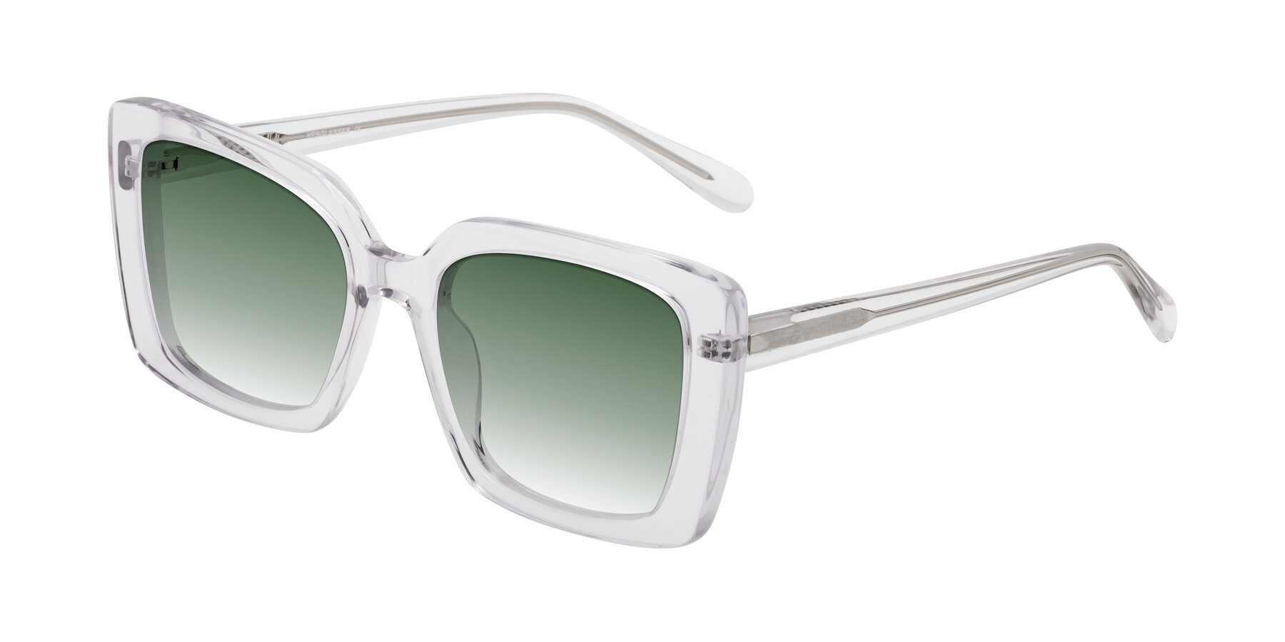 Angle of Godness in Clear with Green Gradient Lenses