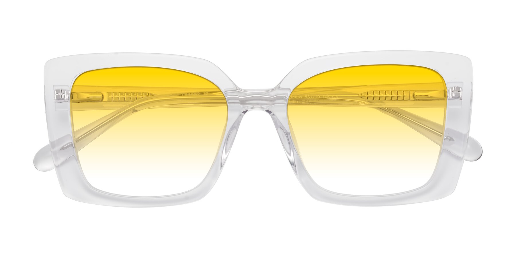 Folded Front of Godness in Clear with Yellow Gradient Lenses