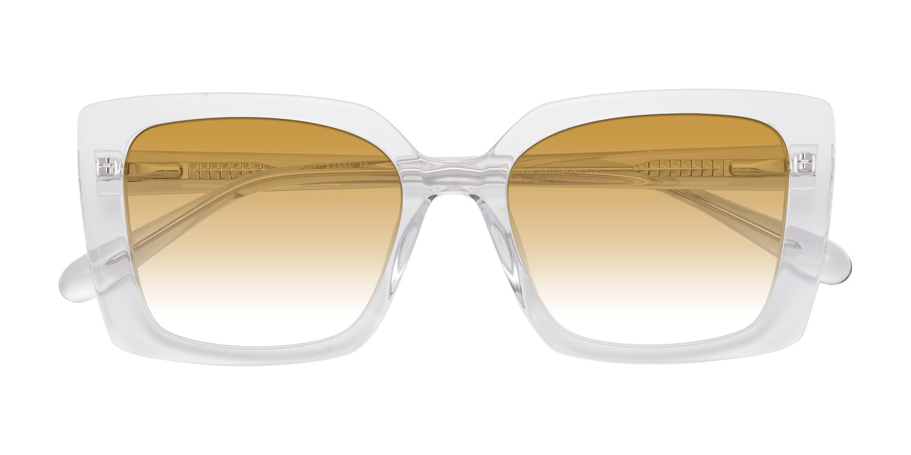 Folded Front of Godness in Clear with Champagne Gradient Lenses