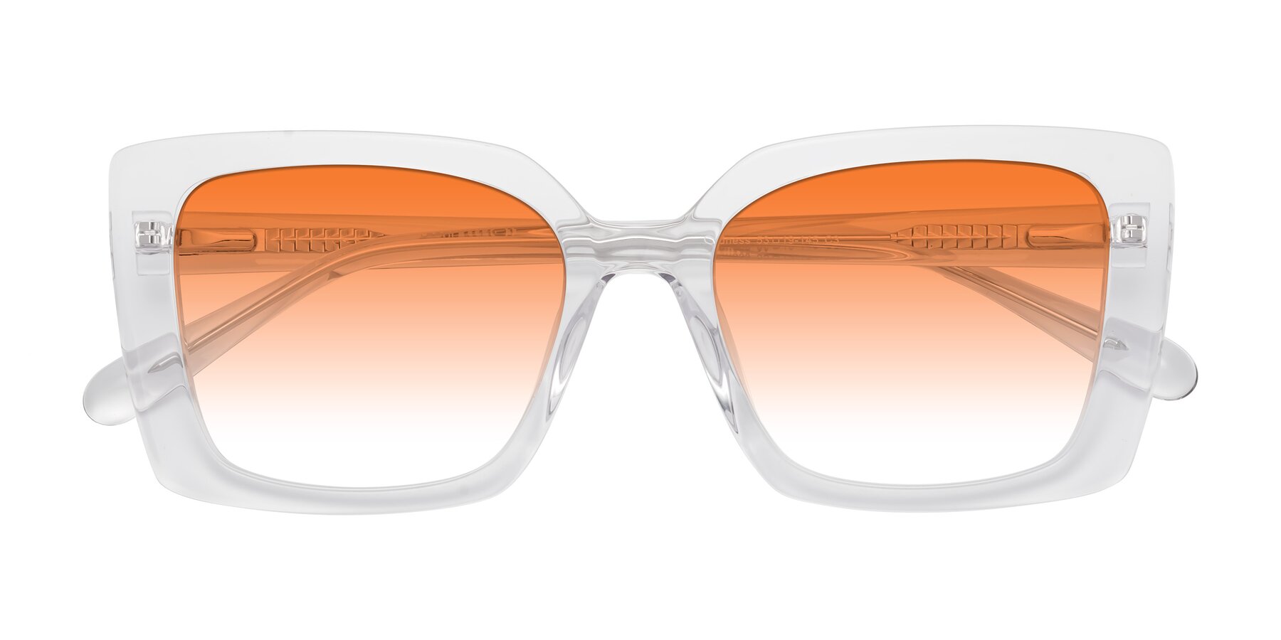 Folded Front of Godness in Clear with Orange Gradient Lenses