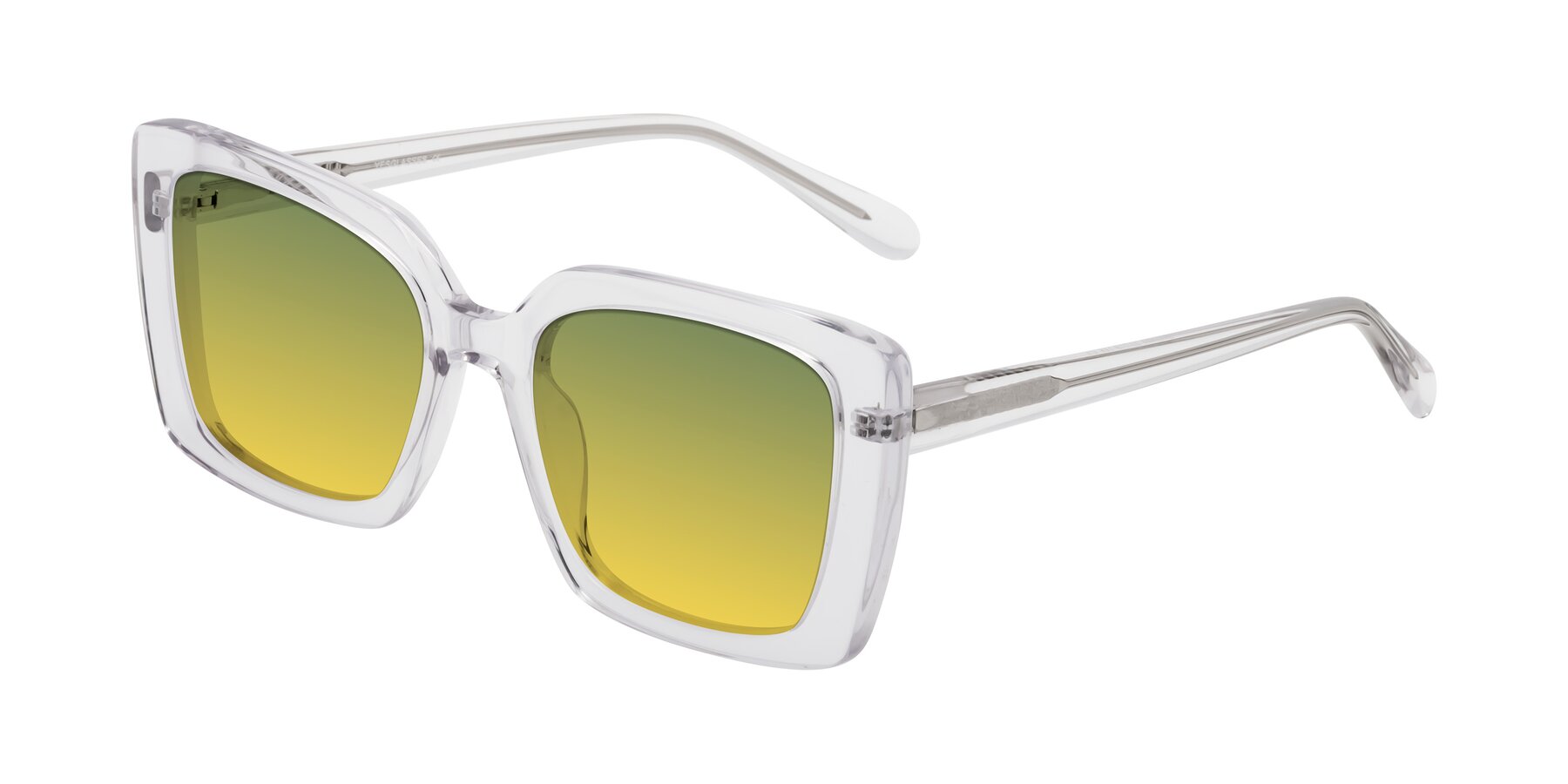 Angle of Godness in Clear with Green / Yellow Gradient Lenses