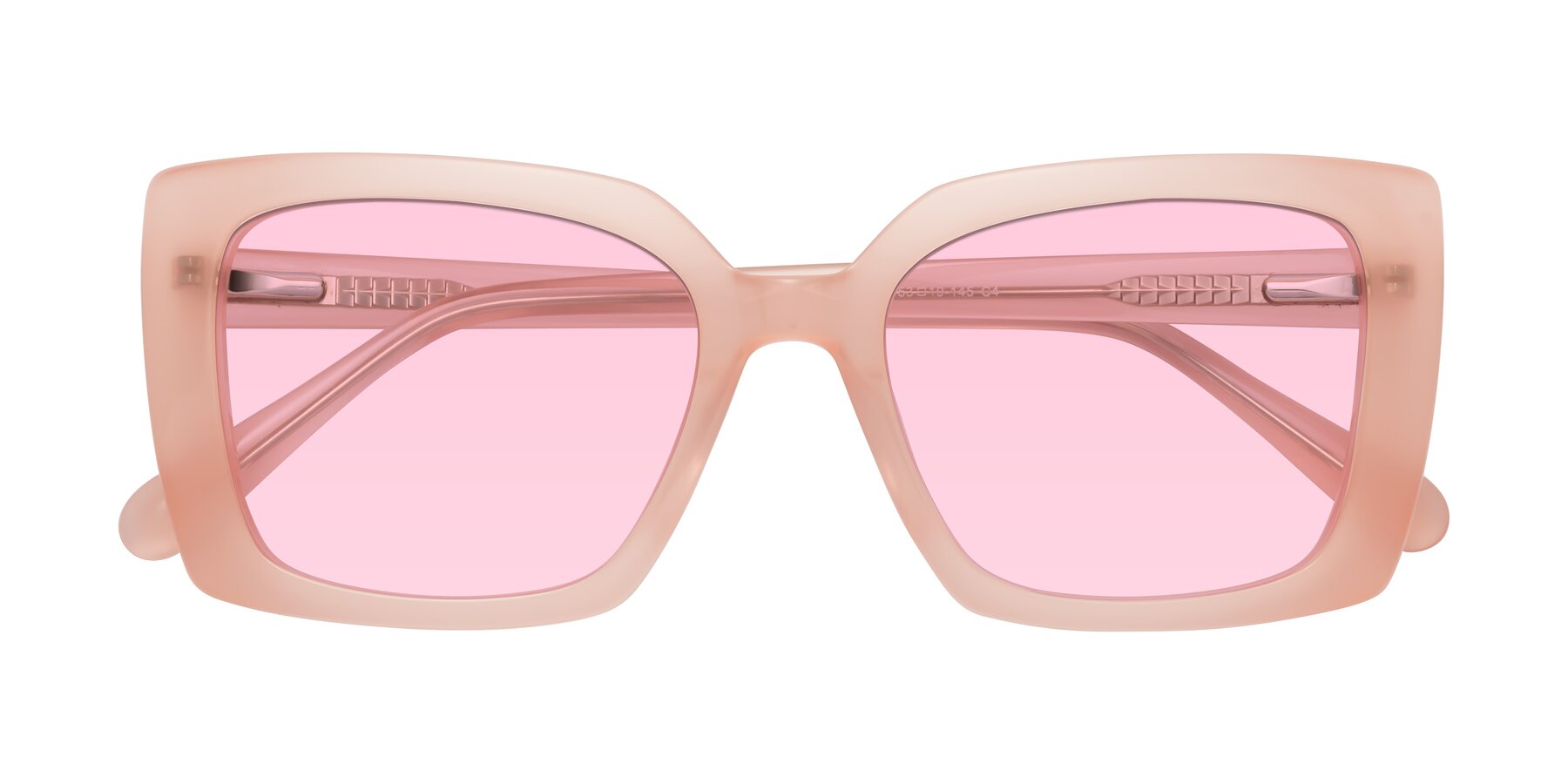 Folded Front of Godness in Coral Pink with Light Pink Tinted Lenses