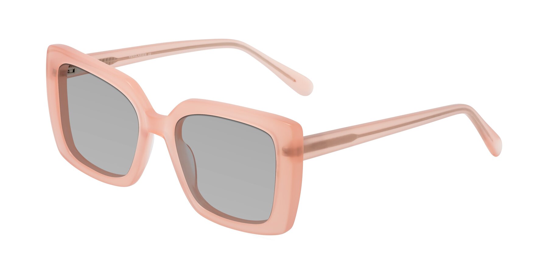 Angle of Godness in Coral Pink with Light Gray Tinted Lenses