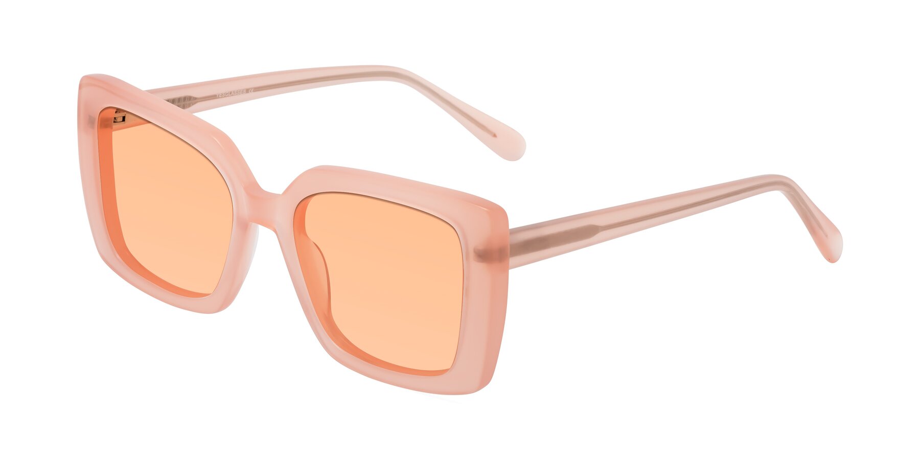 Angle of Godness in Coral Pink with Light Orange Tinted Lenses