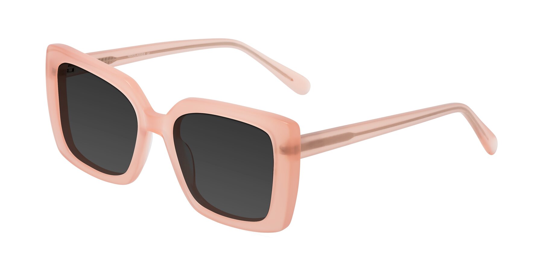 Angle of Godness in Coral Pink with Gray Tinted Lenses