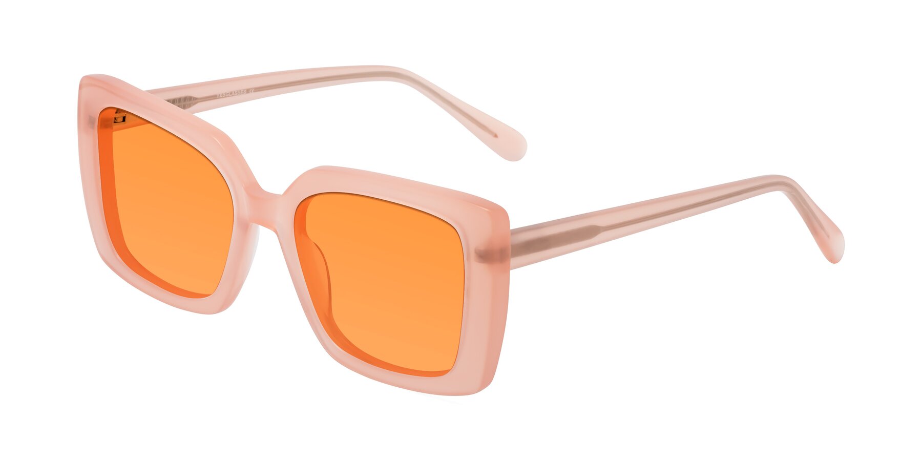 Angle of Godness in Coral Pink with Orange Tinted Lenses