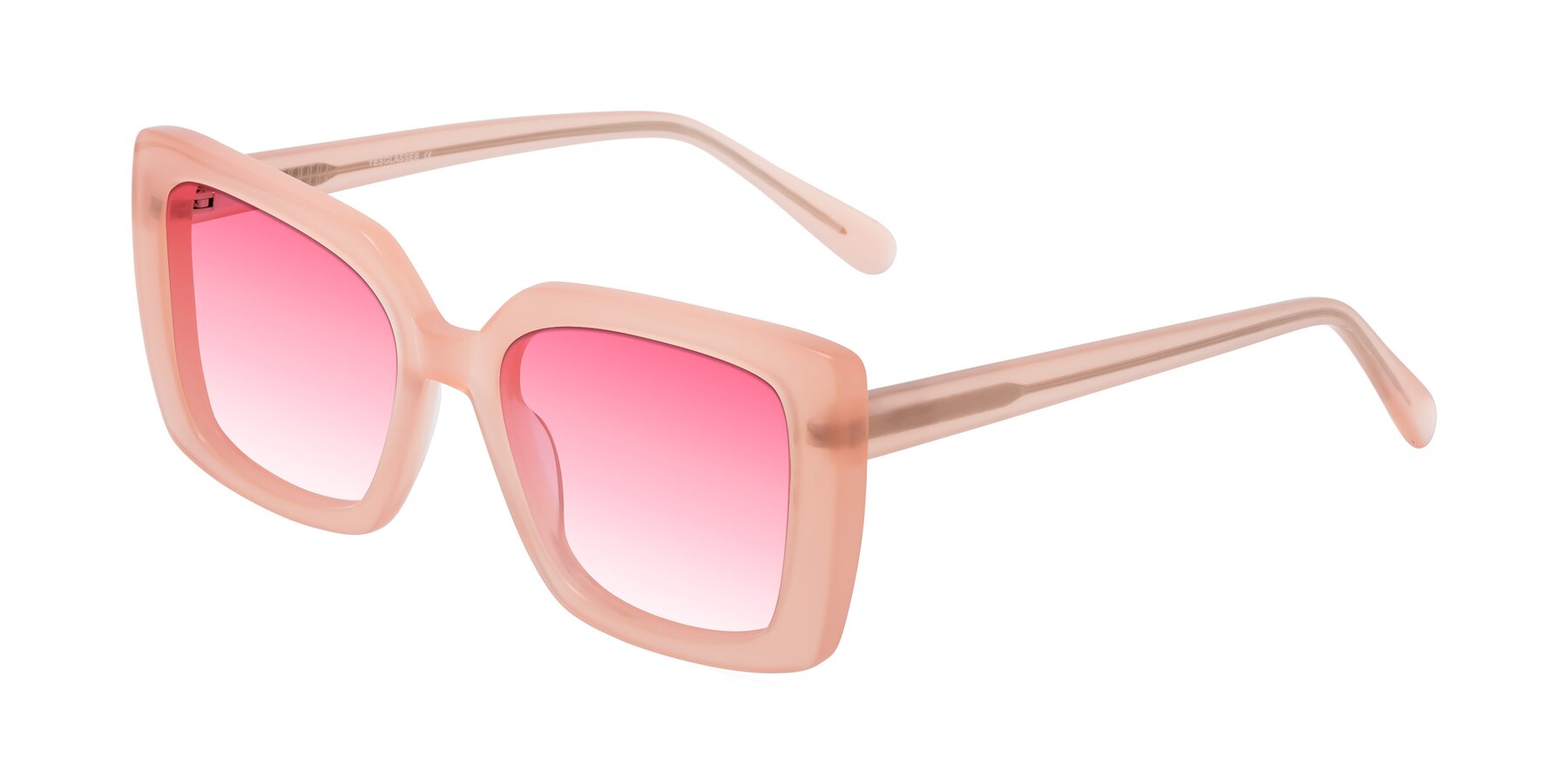 Angle of Godness in Coral Pink with Pink Gradient Lenses