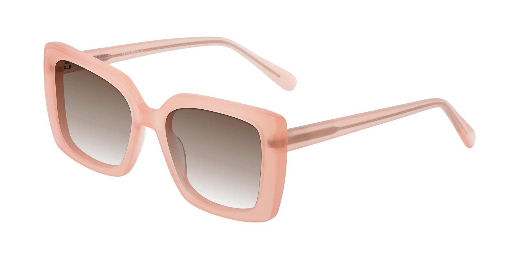 Angle of Godness in Coral Pink with Brown Gradient Lenses