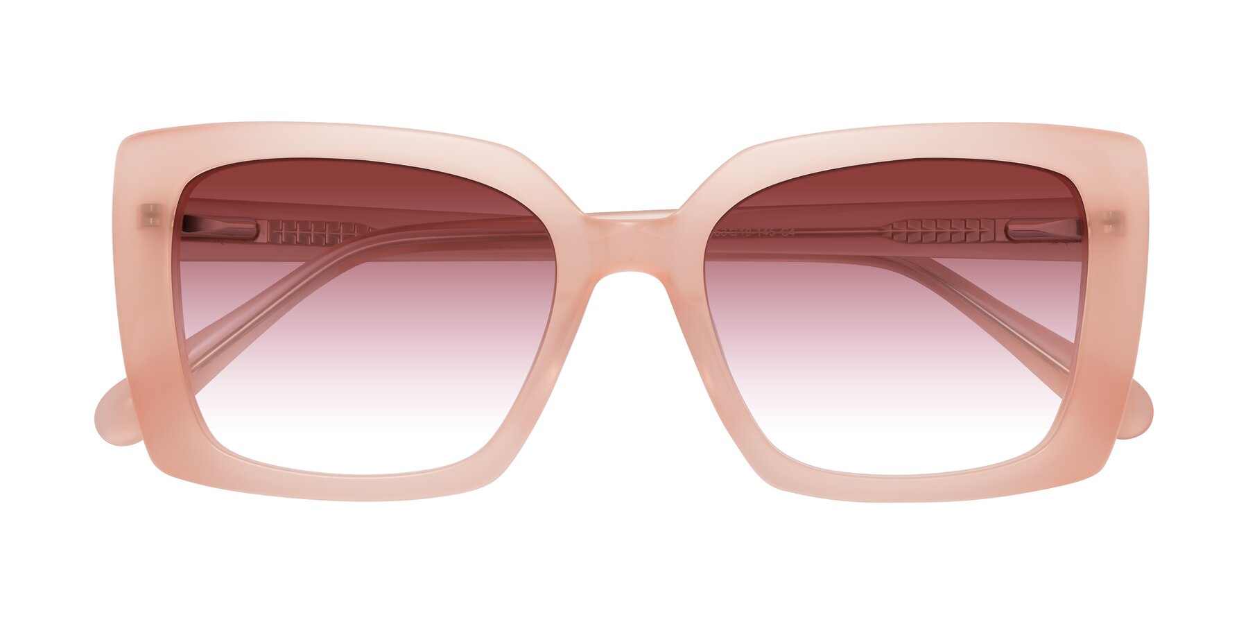 Folded Front of Godness in Coral Pink with Garnet Gradient Lenses