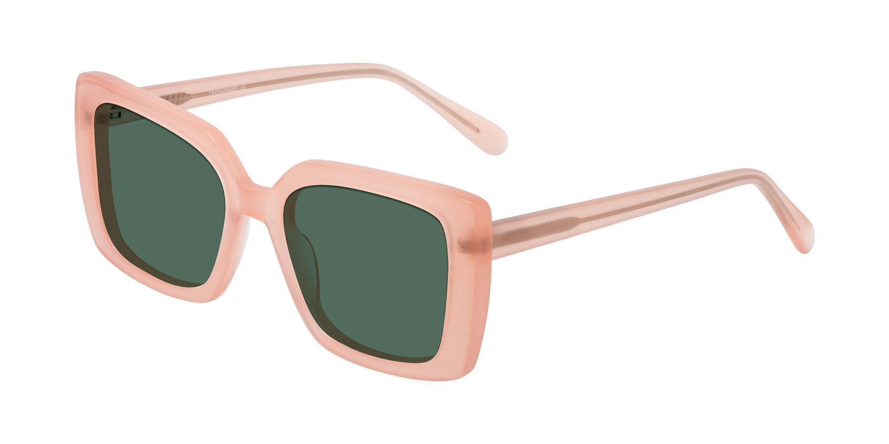 Angle of Godness in Coral Pink with Green Polarized Lenses