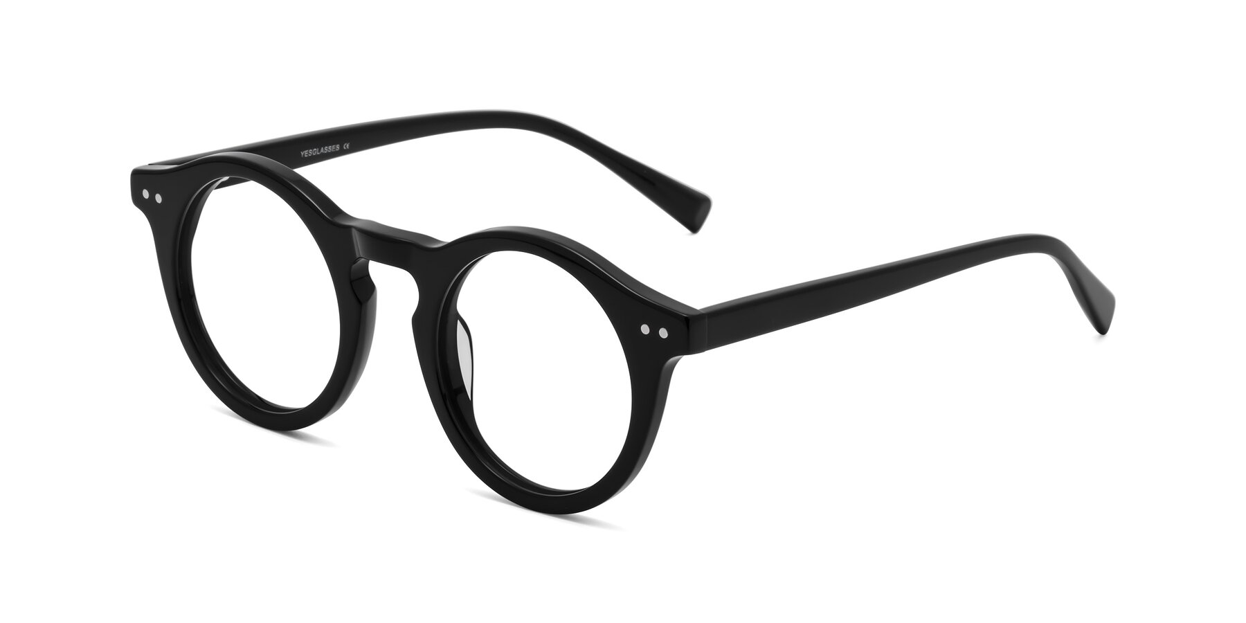 Angle of Baybe in Black with Clear Eyeglass Lenses