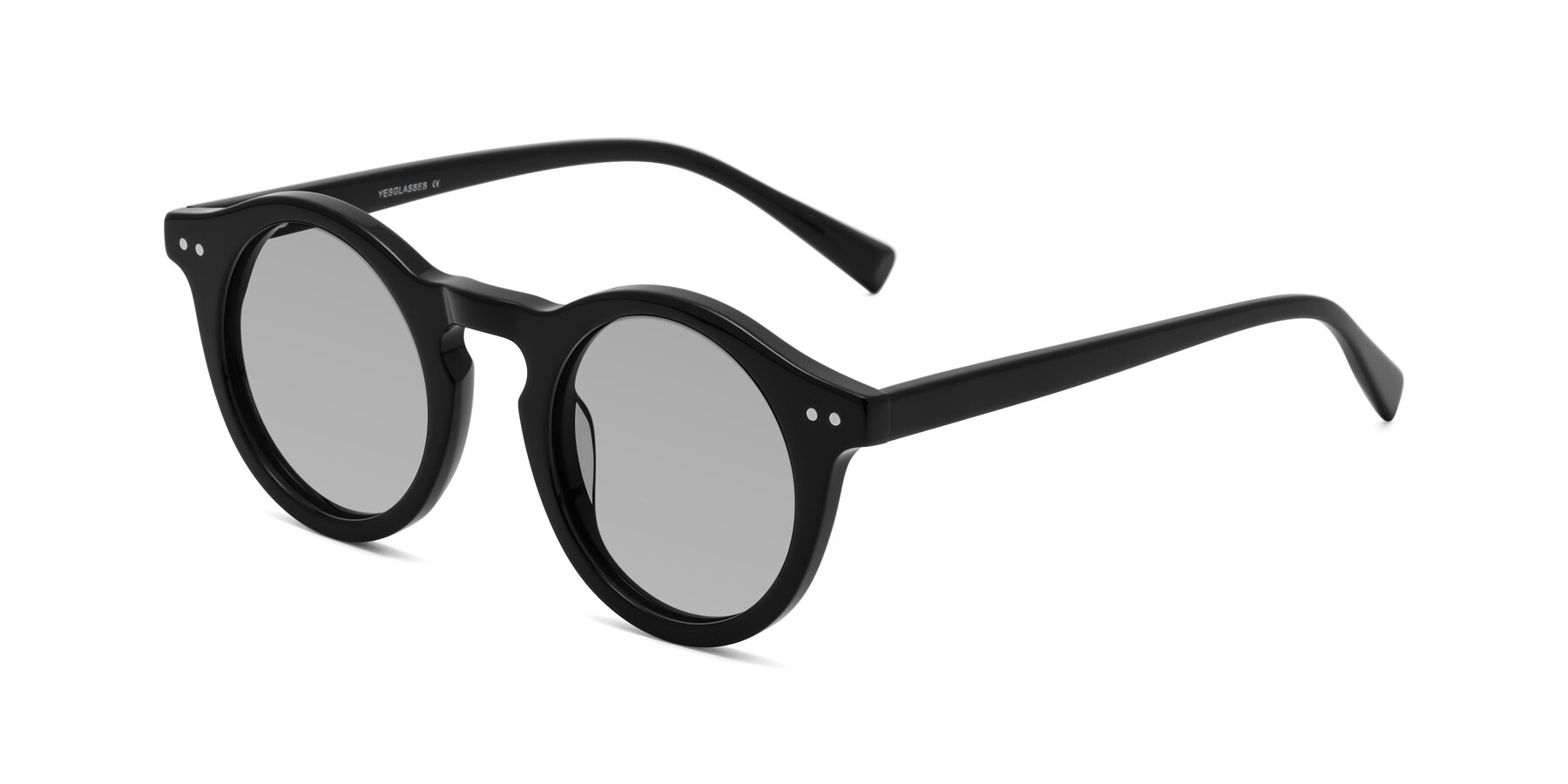 Angle of Baybe in Black with Light Gray Tinted Lenses