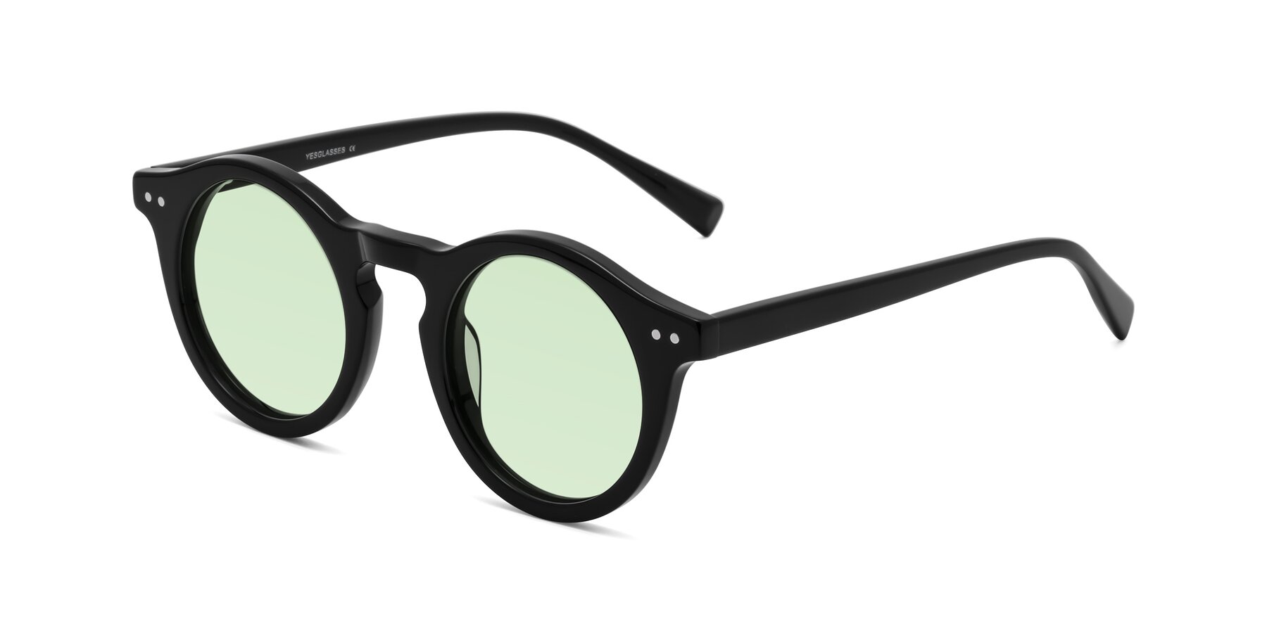 Angle of Baybe in Black with Light Green Tinted Lenses