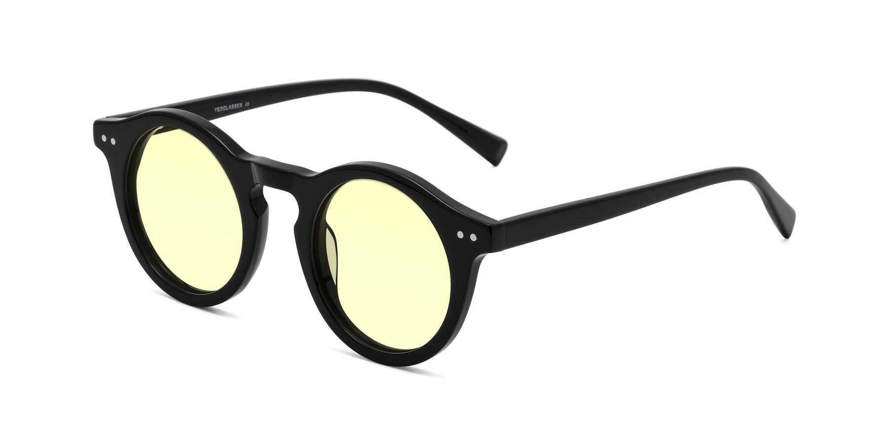 Angle of Baybe in Black with Light Yellow Tinted Lenses