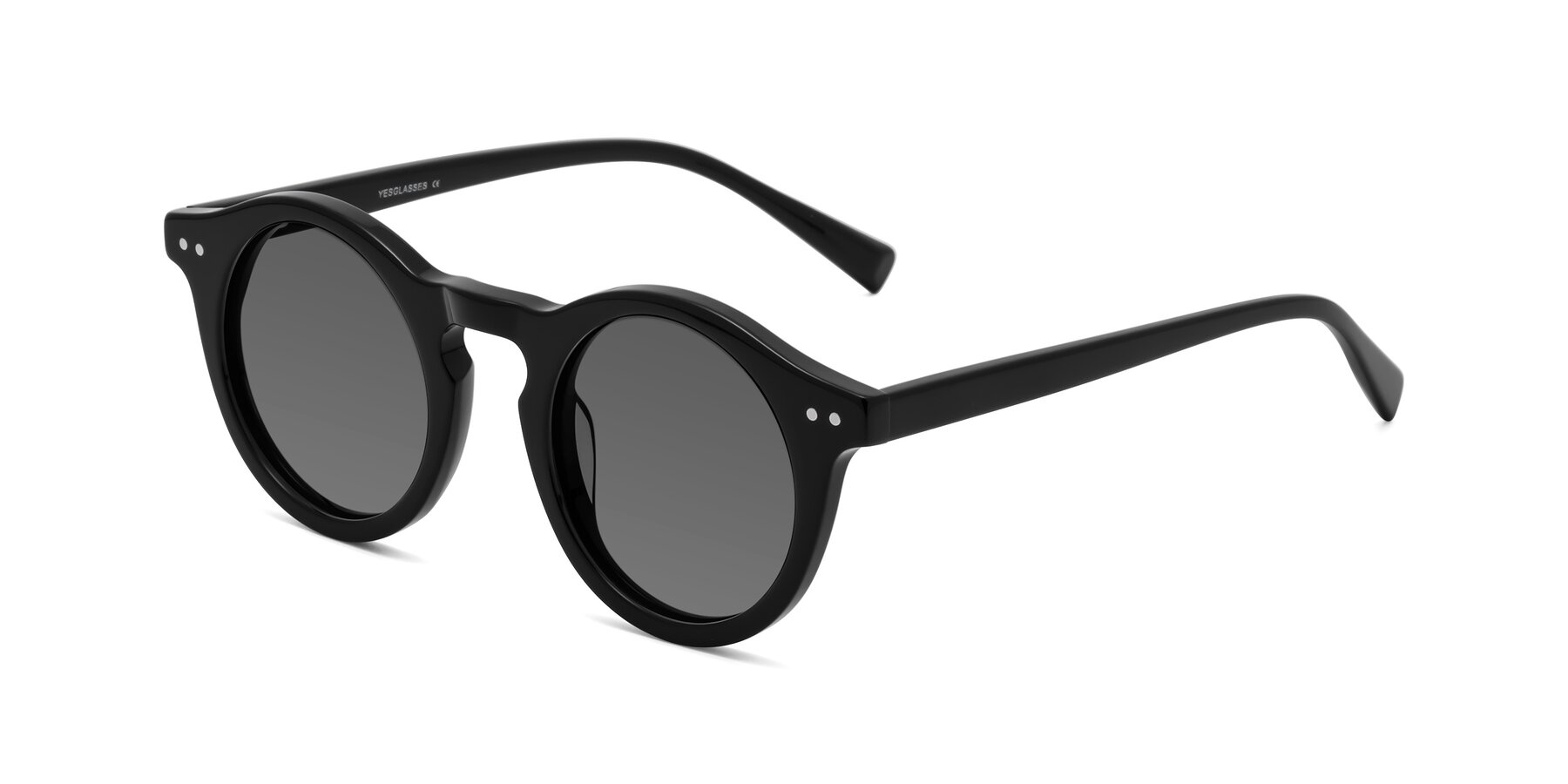 Angle of Baybe in Black with Medium Gray Tinted Lenses