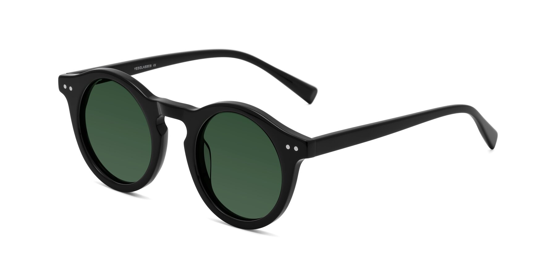 Angle of Baybe in Black with Green Tinted Lenses