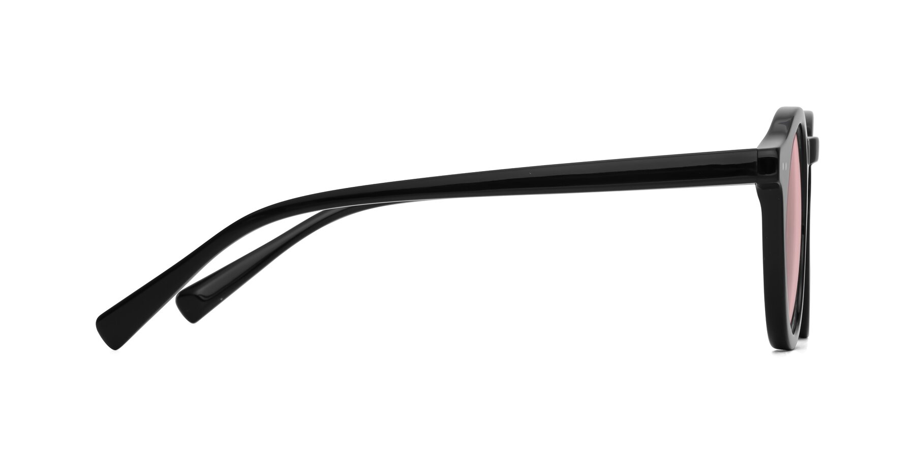 Side of Baybe in Black with Light Garnet Tinted Lenses