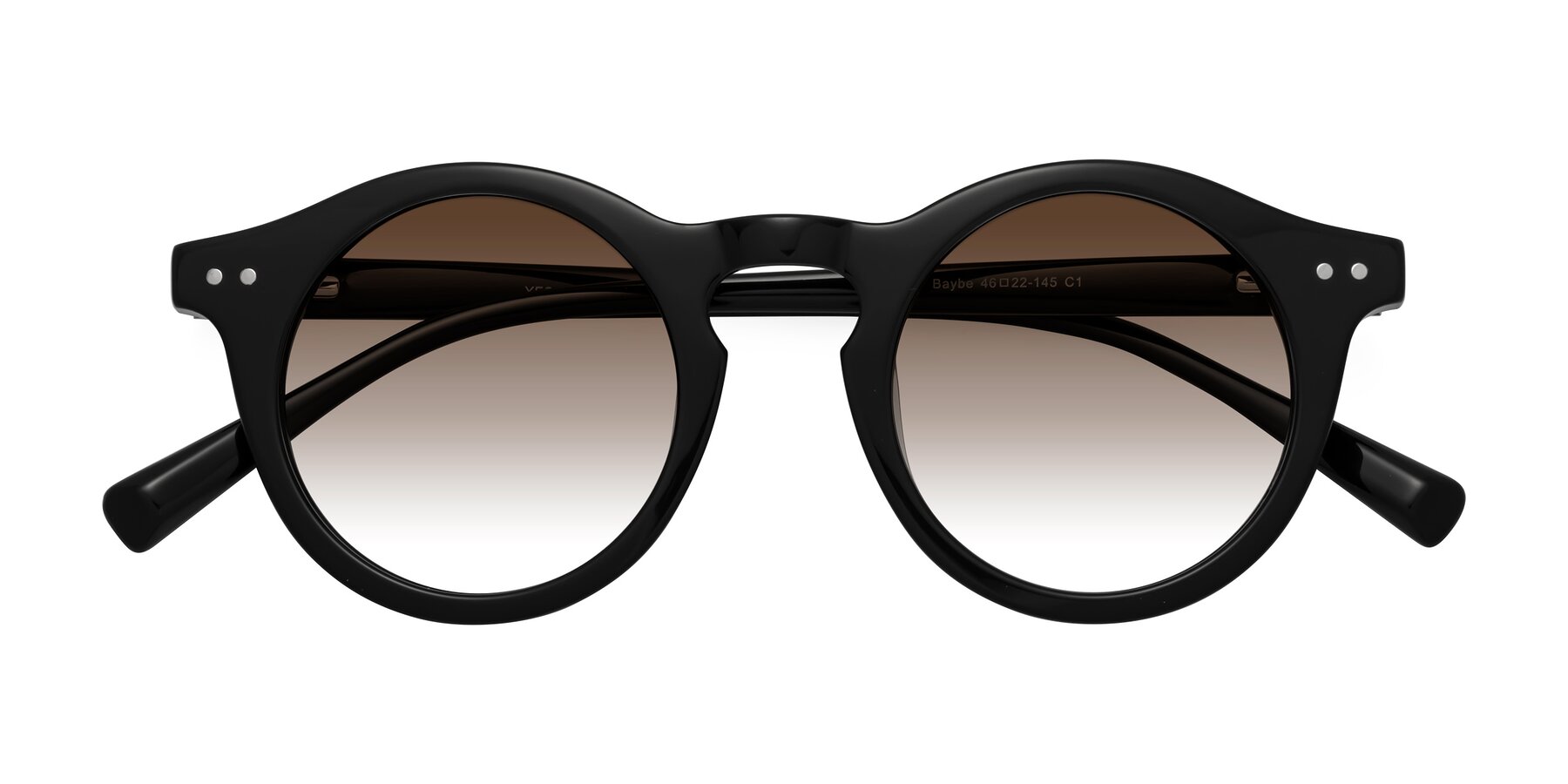 Folded Front of Baybe in Black with Brown Gradient Lenses