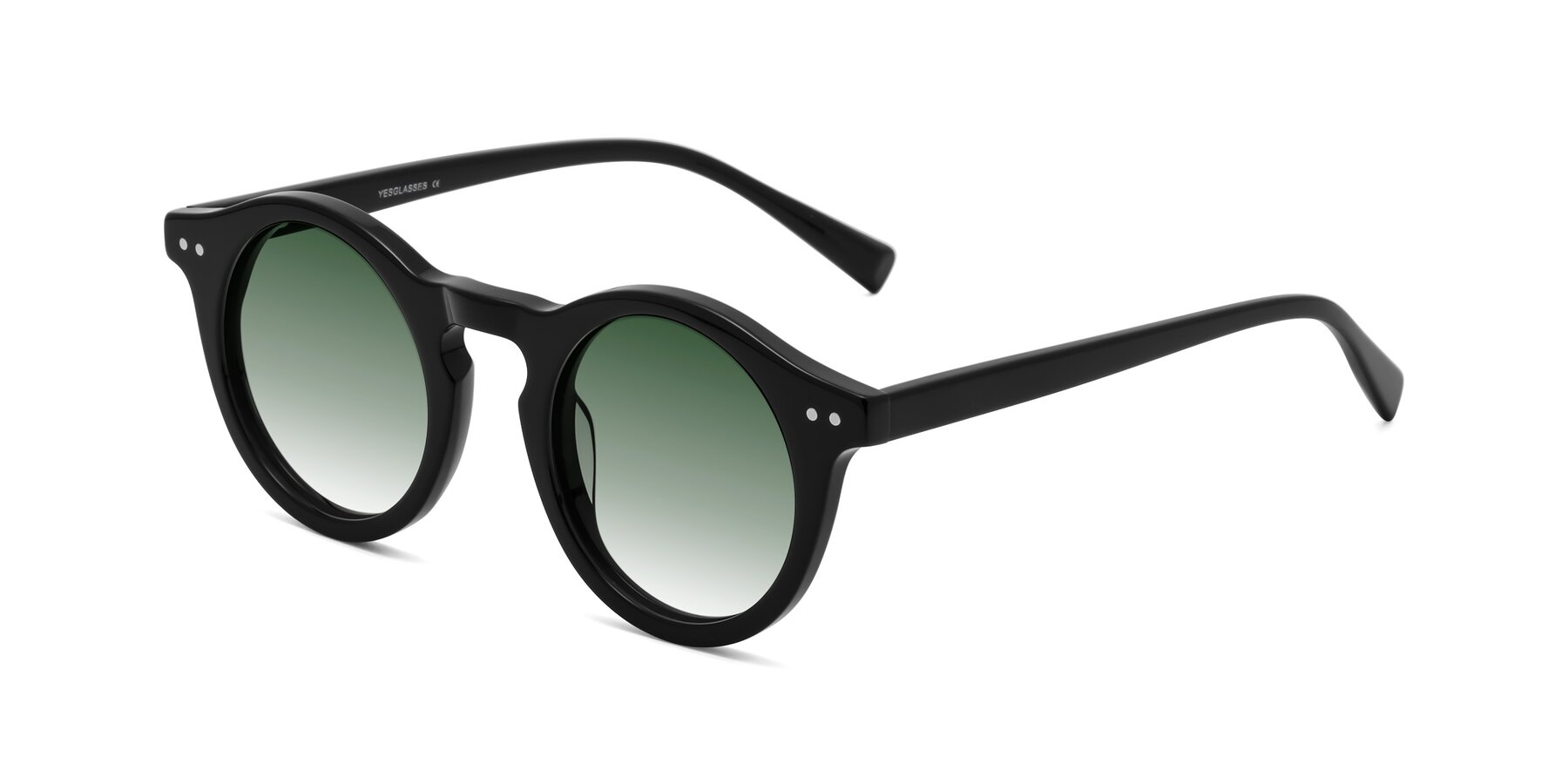 Angle of Baybe in Black with Green Gradient Lenses