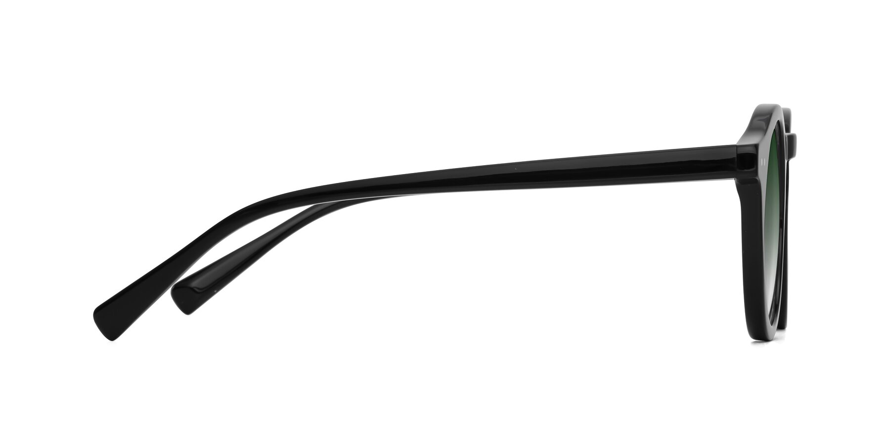 Side of Baybe in Black with Green Gradient Lenses