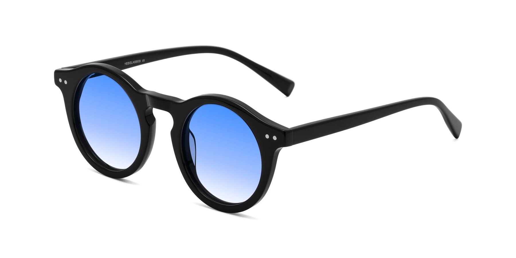 Angle of Baybe in Black with Blue Gradient Lenses