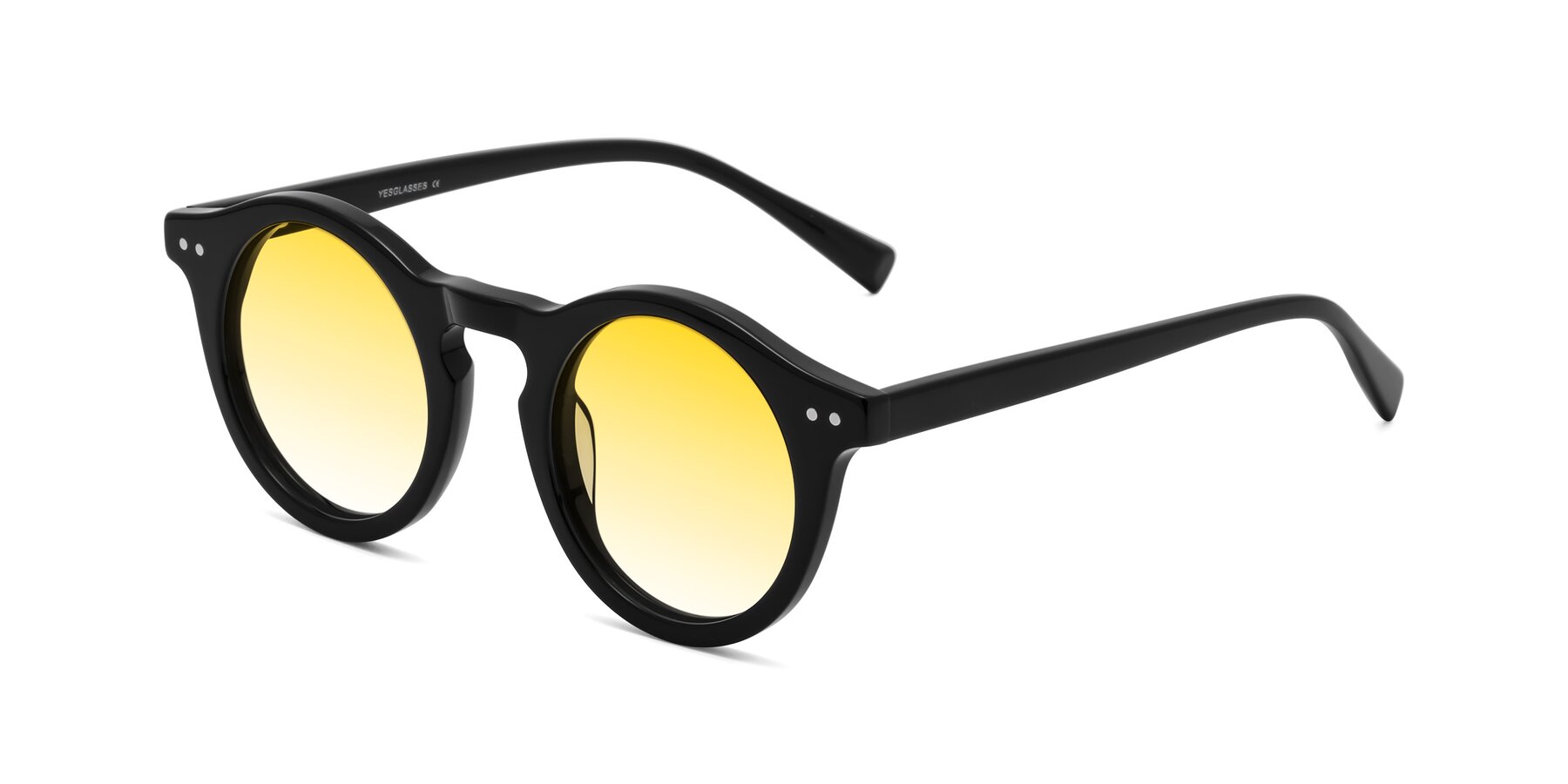 Angle of Baybe in Black with Yellow Gradient Lenses