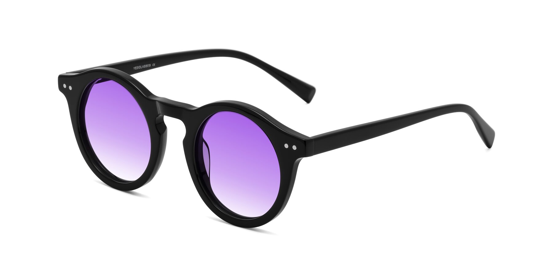 Angle of Baybe in Black with Purple Gradient Lenses