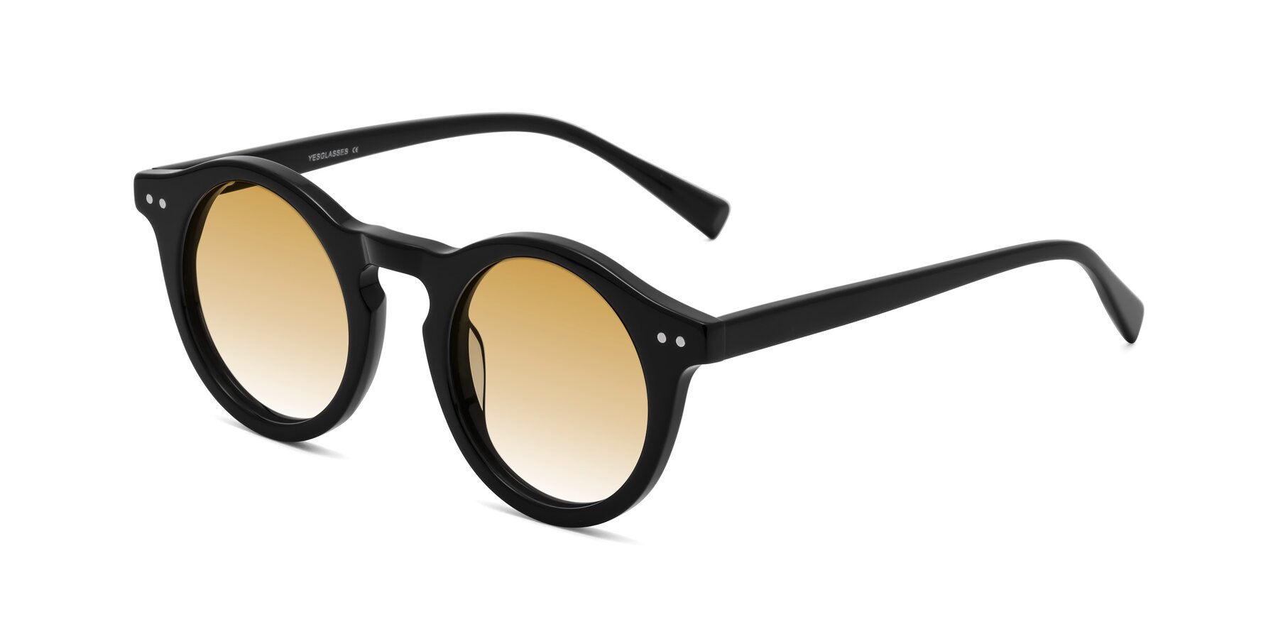 Angle of Baybe in Black with Champagne Gradient Lenses