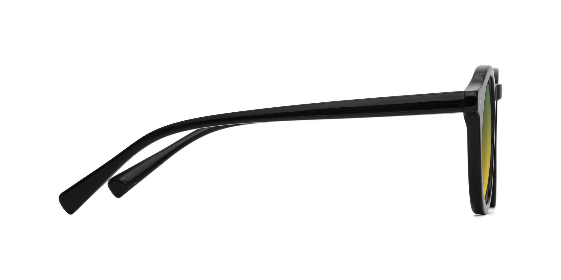 Side of Baybe in Black with Green / Yellow Gradient Lenses