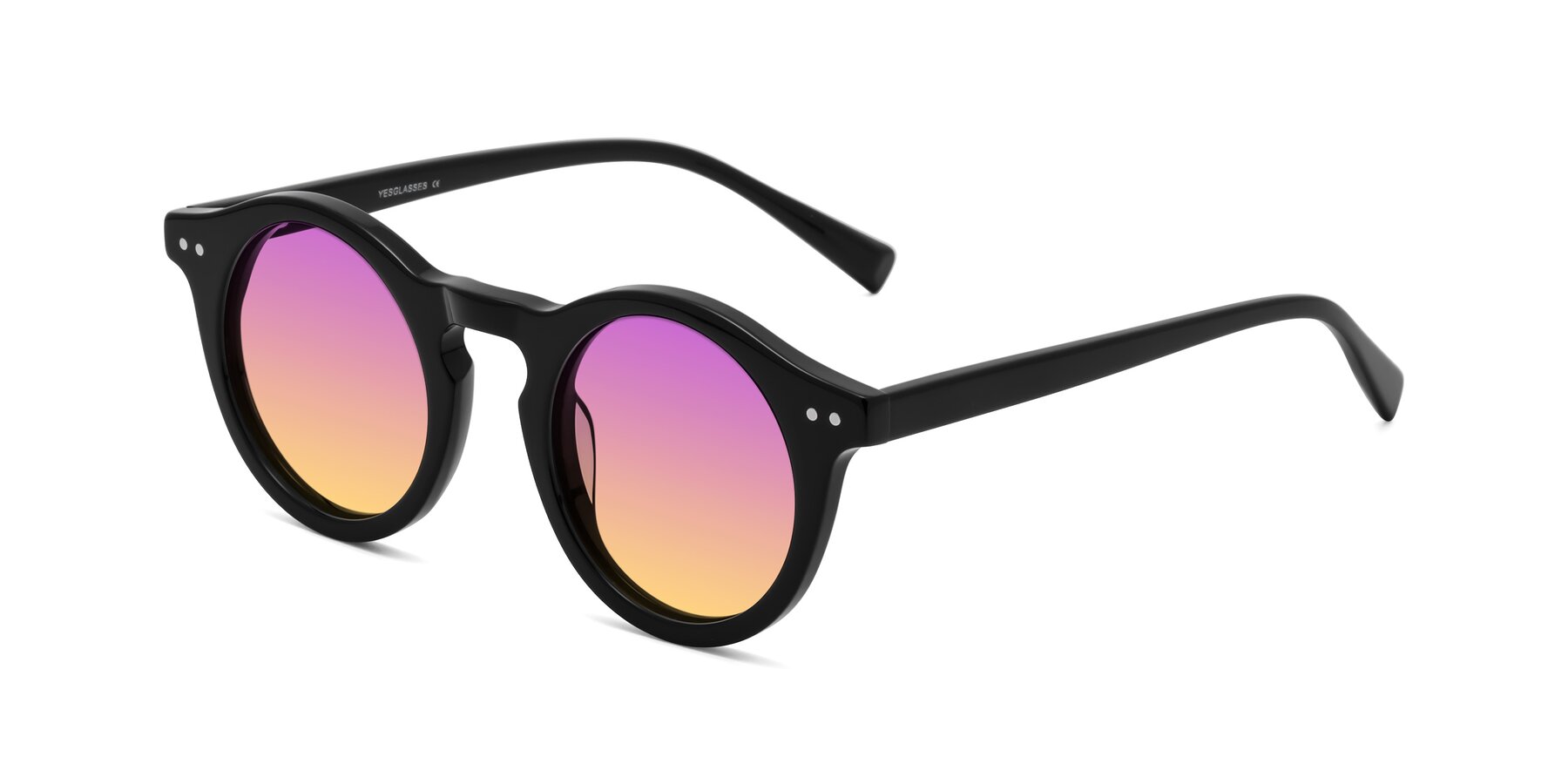 Angle of Baybe in Black with Purple / Yellow Gradient Lenses