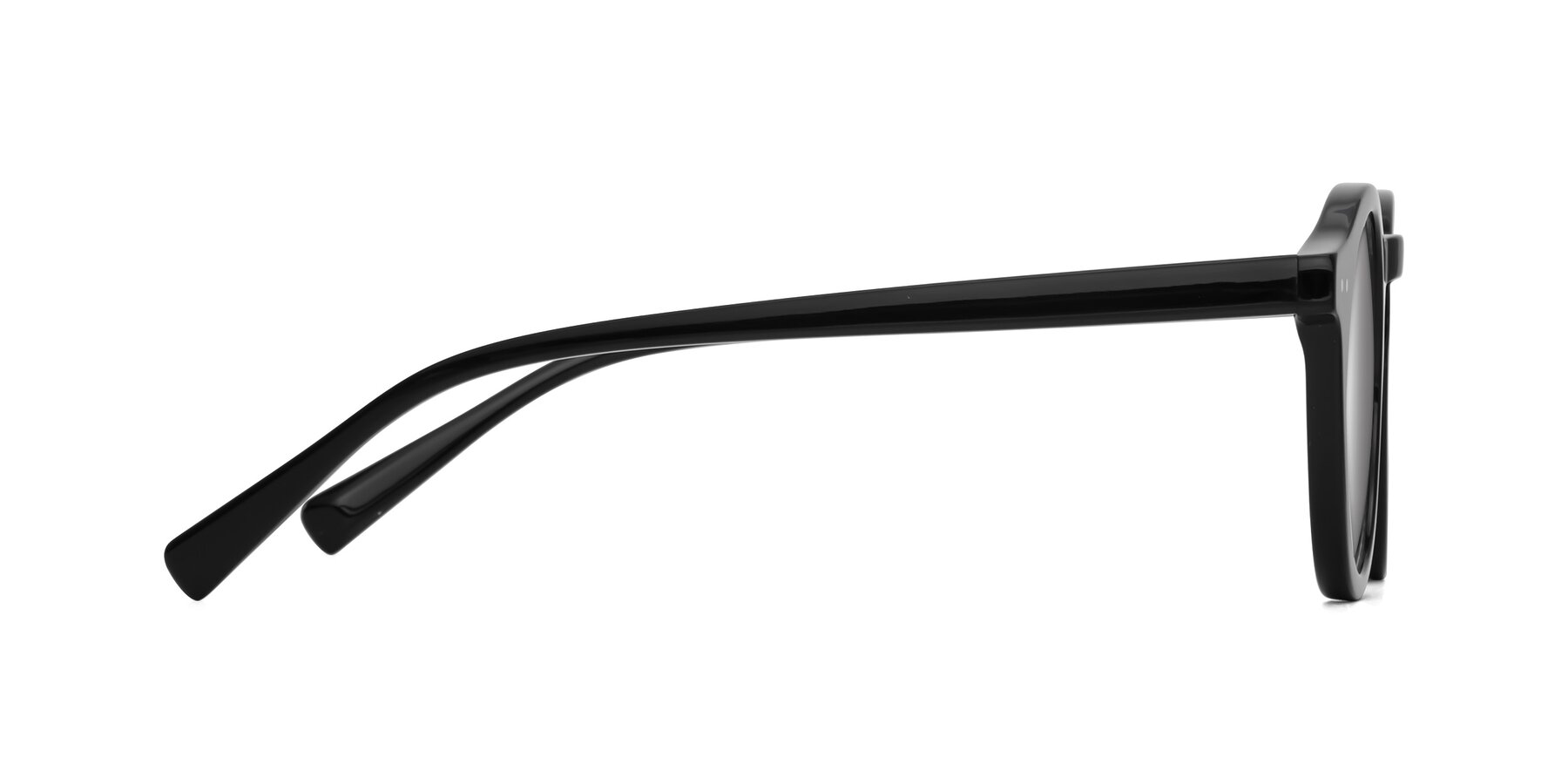 Side of Baybe in Black with Silver Mirrored Lenses