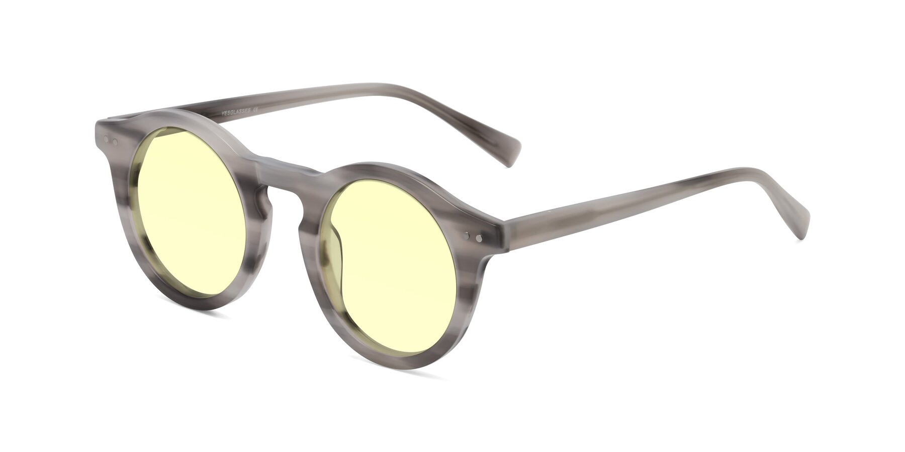 Angle of Baybe in Gray Striped with Light Yellow Tinted Lenses