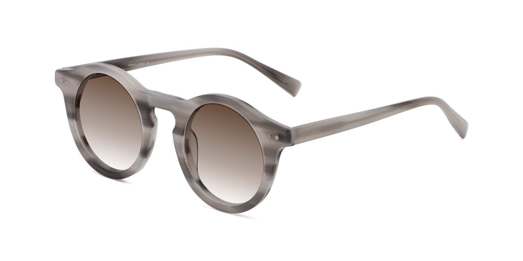 Angle of Baybe in Gray Striped with Brown Gradient Lenses