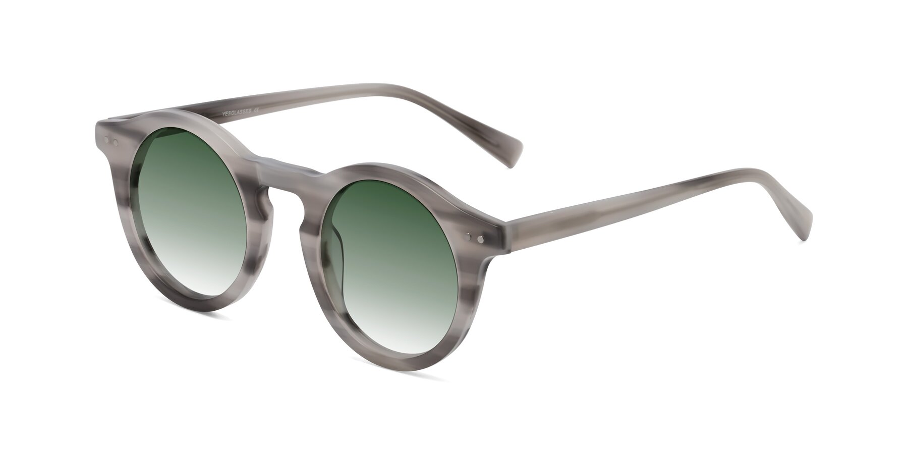 Angle of Baybe in Gray Striped with Green Gradient Lenses