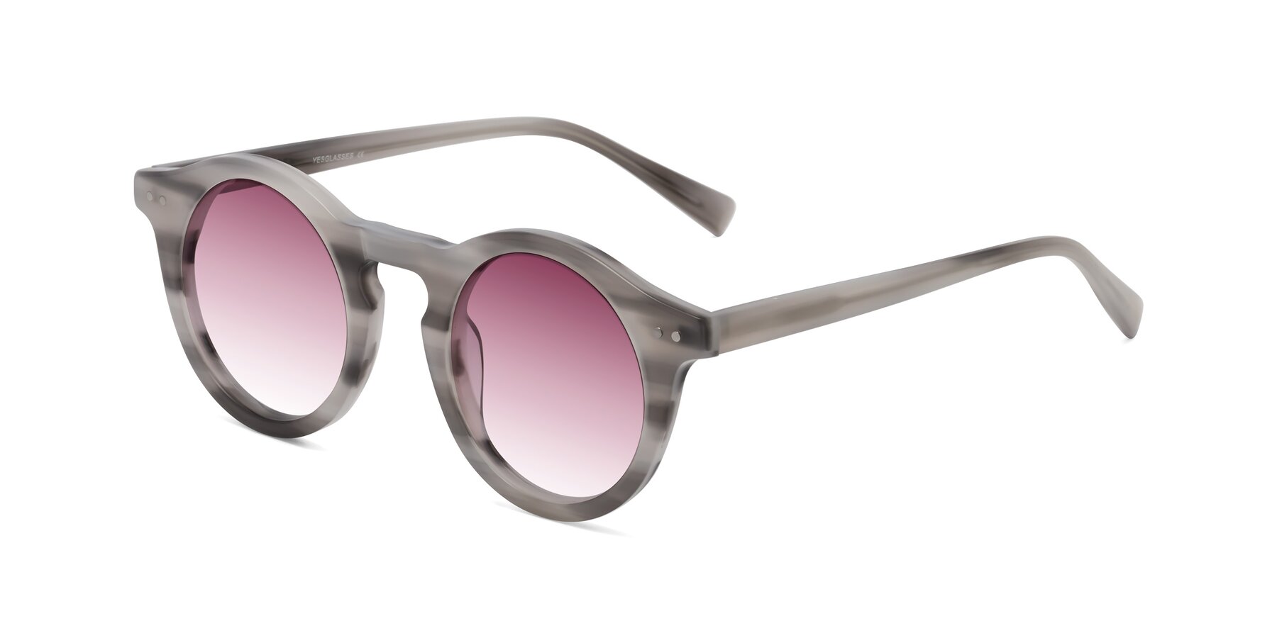 Angle of Baybe in Gray Striped with Wine Gradient Lenses