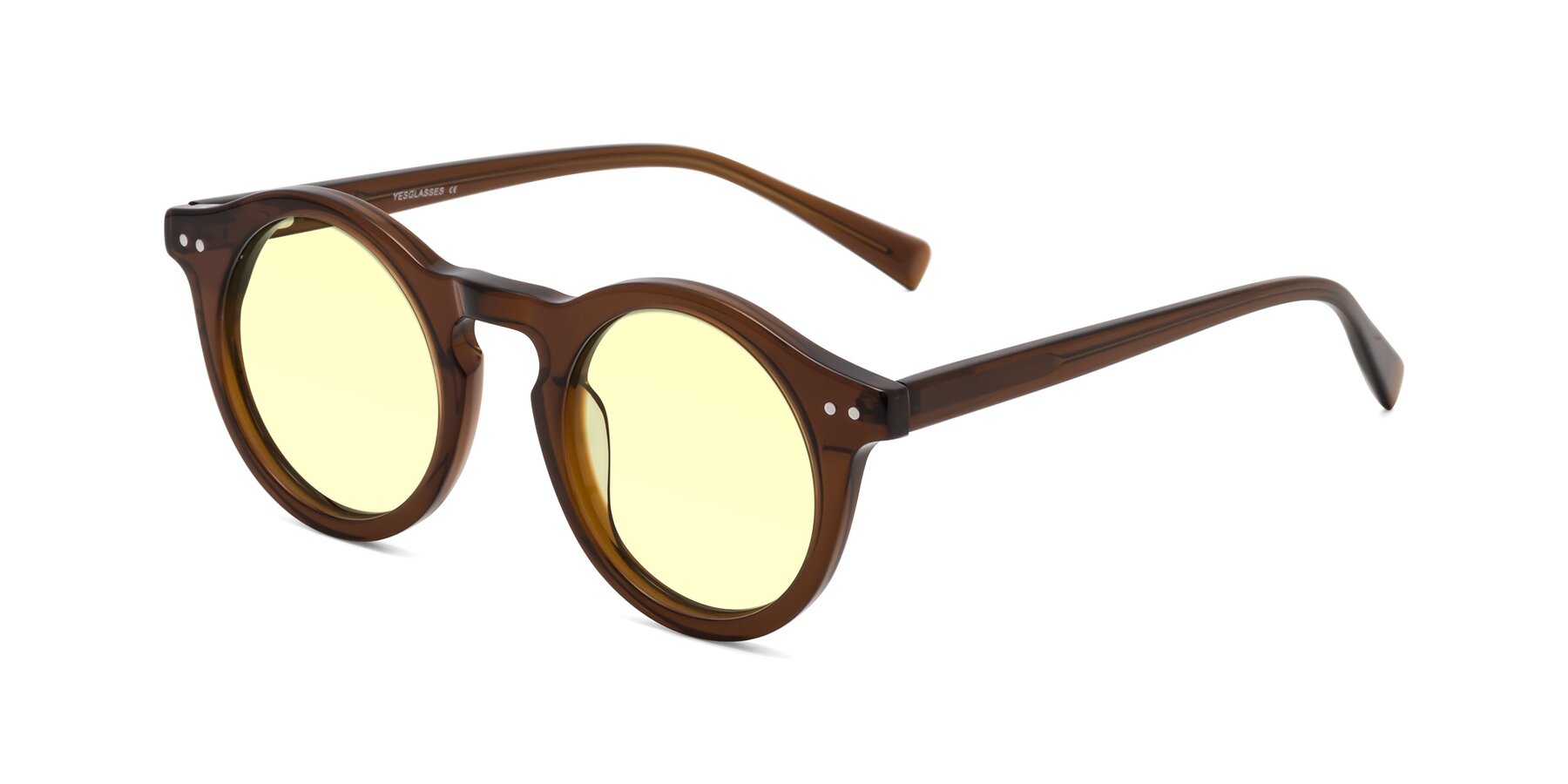 Angle of Baybe in Brown with Light Yellow Tinted Lenses