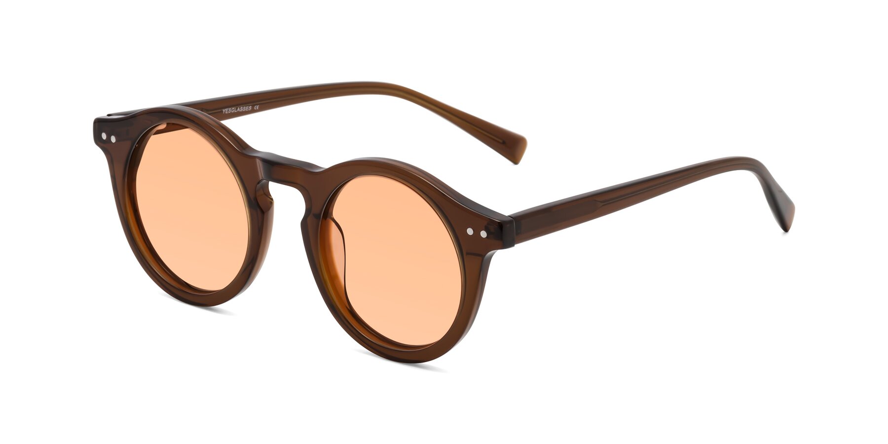 Angle of Baybe in Brown with Light Orange Tinted Lenses