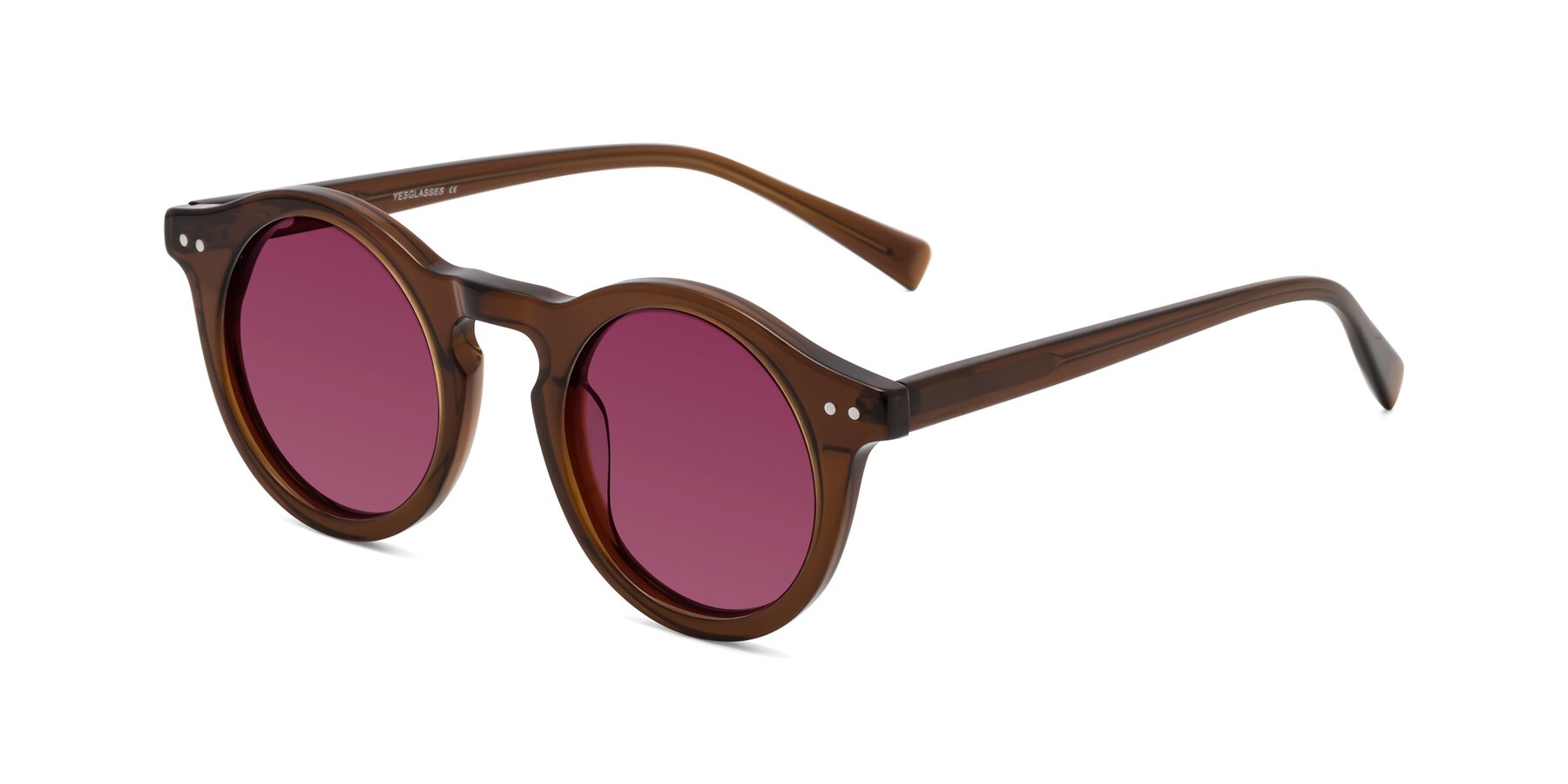 Angle of Baybe in Brown with Wine Tinted Lenses