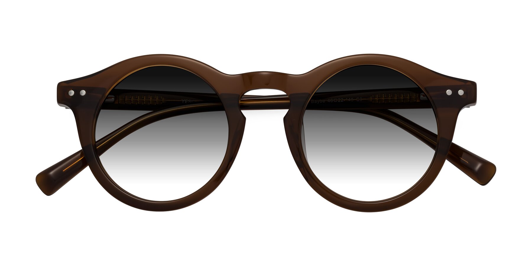 Folded Front of Baybe in Brown with Gray Gradient Lenses