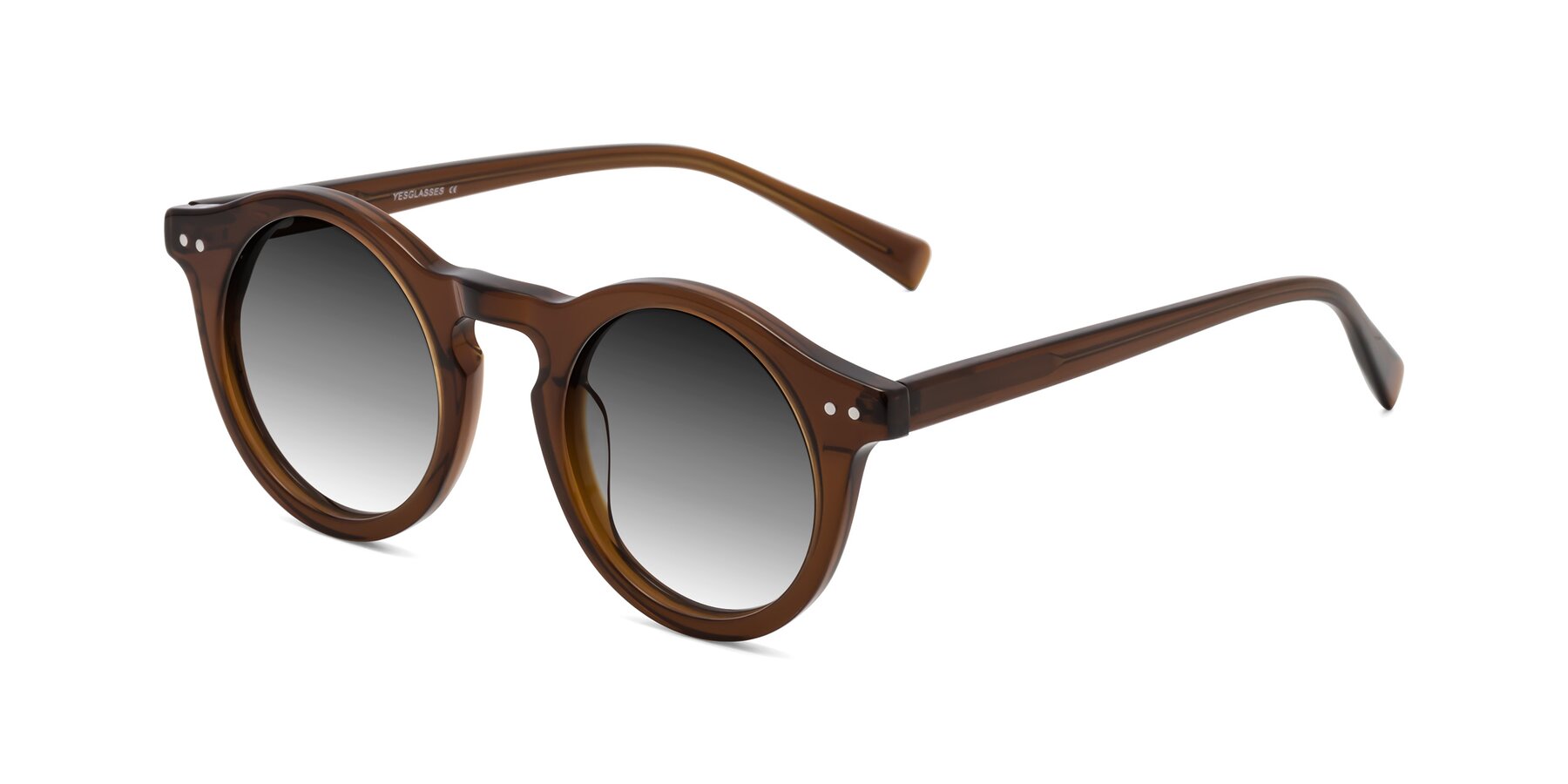 Angle of Baybe in Brown with Gray Gradient Lenses