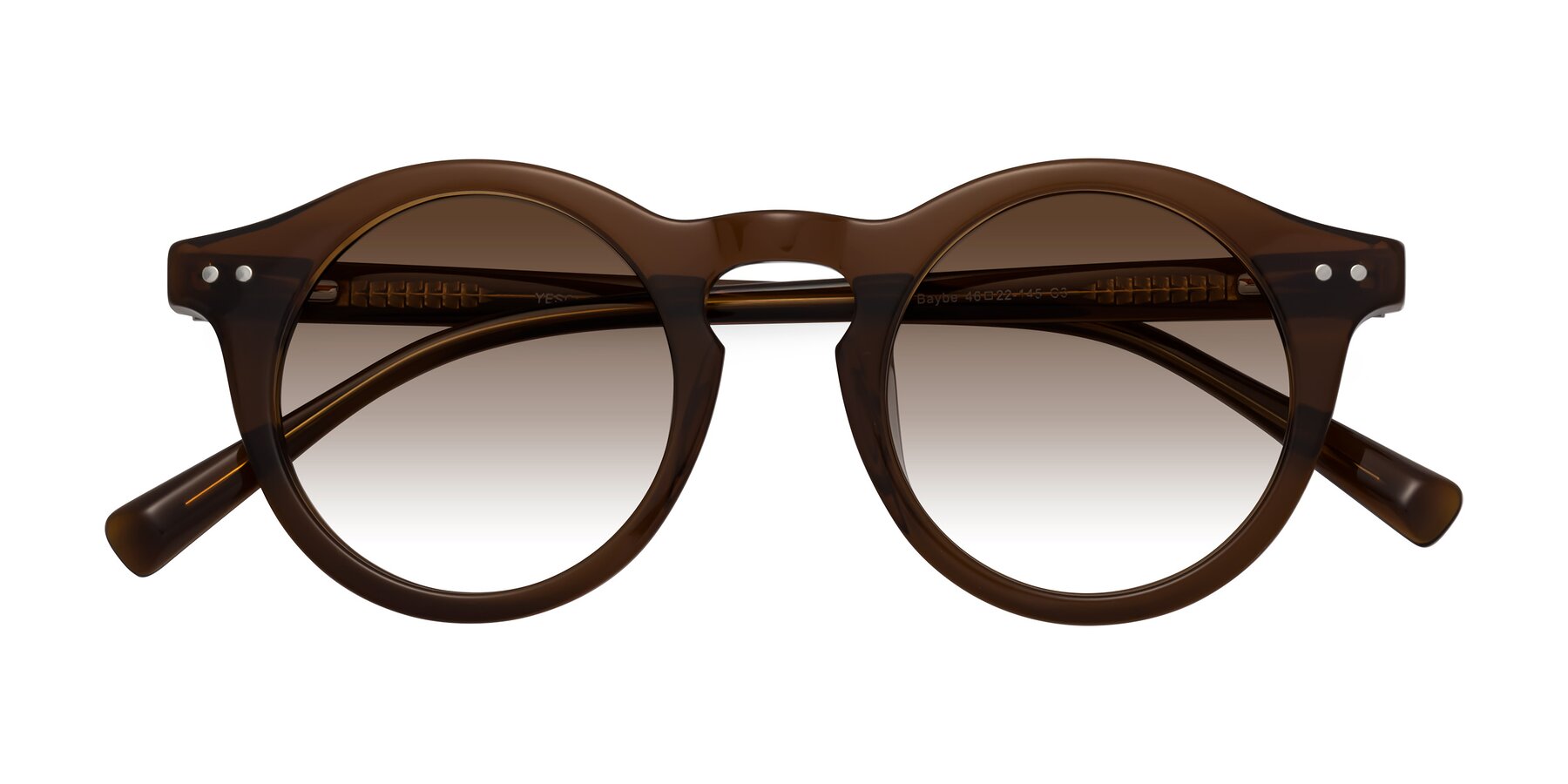 Folded Front of Baybe in Brown with Brown Gradient Lenses