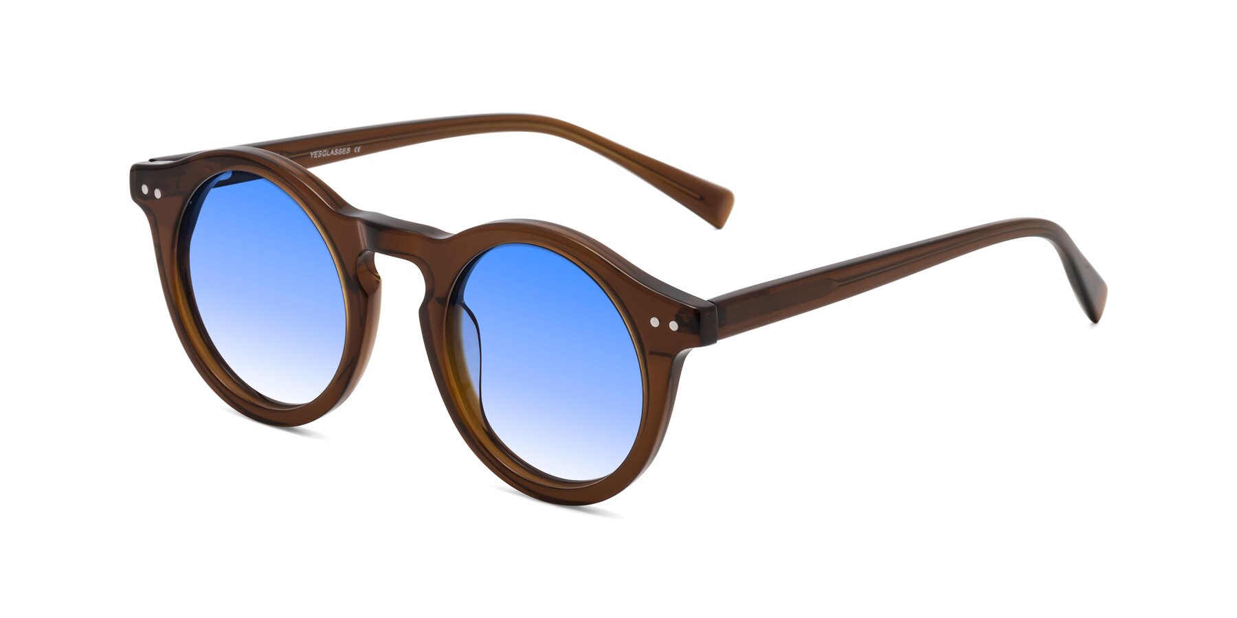 Angle of Baybe in Brown with Blue Gradient Lenses