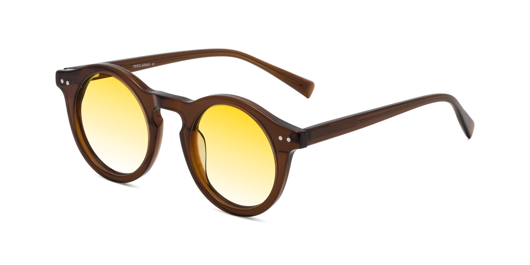 Angle of Baybe in Brown with Yellow Gradient Lenses