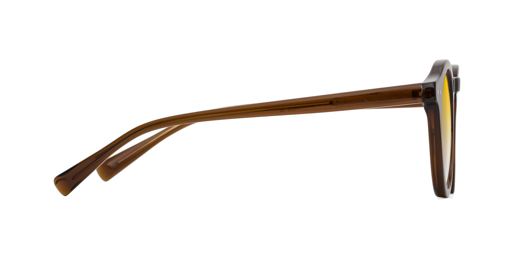 Side of Baybe in Brown with Yellow Gradient Lenses