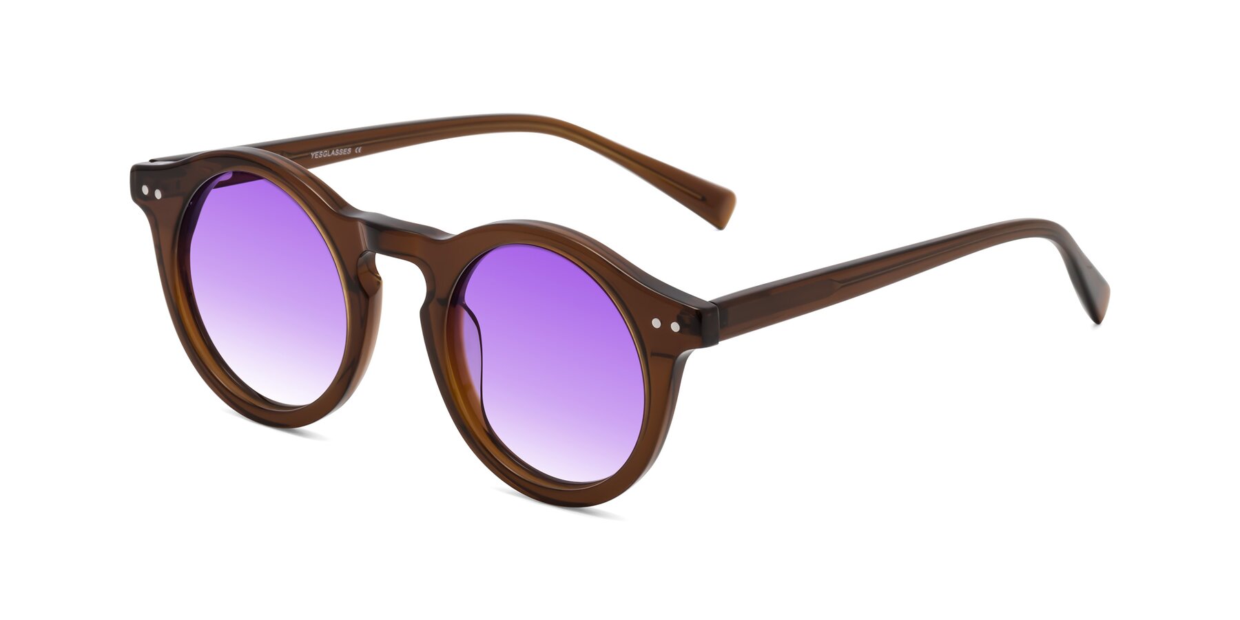 Angle of Baybe in Brown with Purple Gradient Lenses