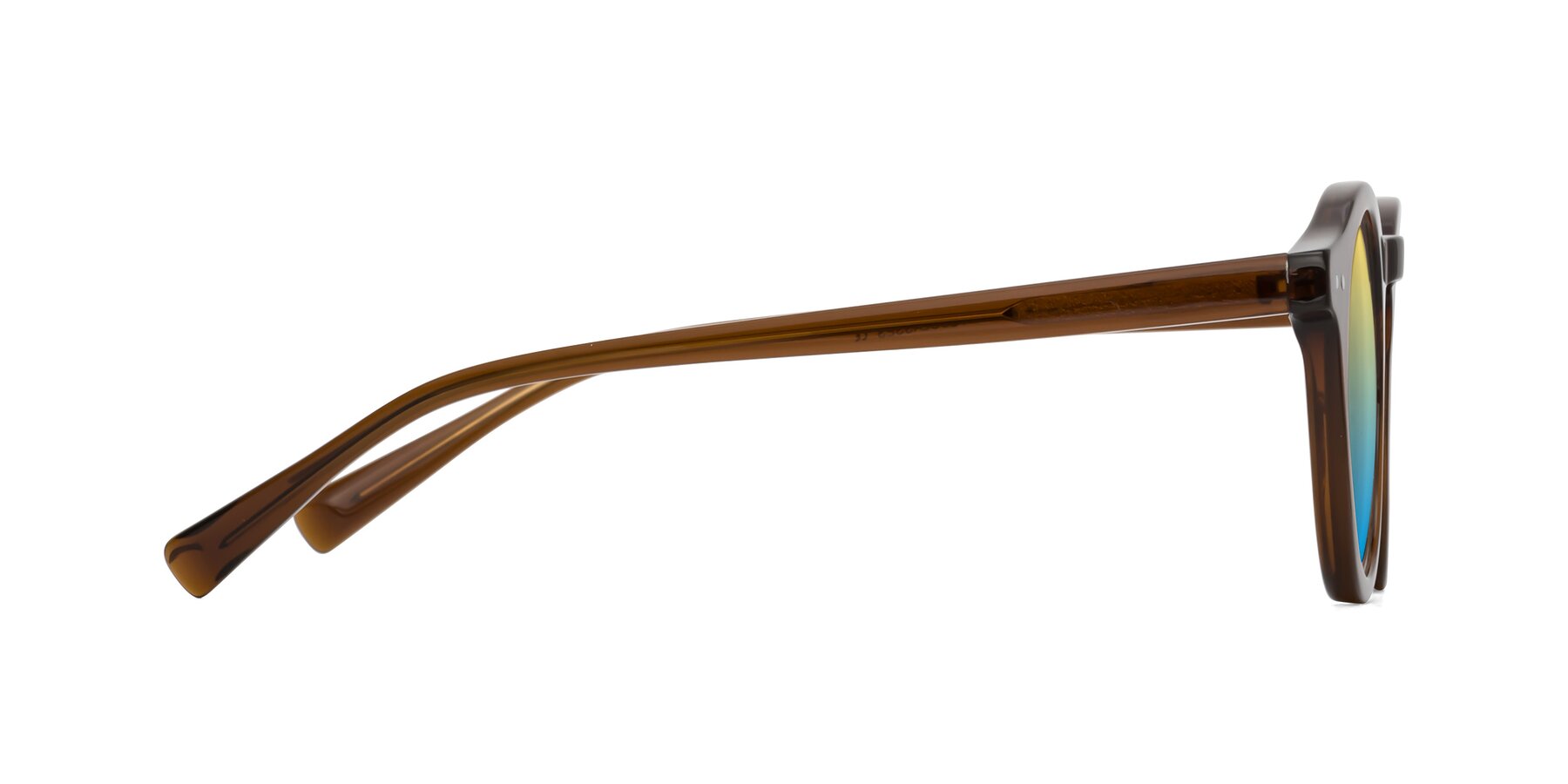 Side of Baybe in Brown with Yellow / Blue Gradient Lenses